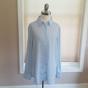 NWT IMNYC isaac mizrahi Button Up Longsleeve!
